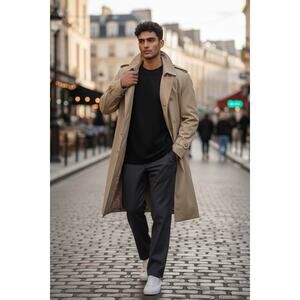 Britches of Georgetown 100% wool trench coat, men’s size L42